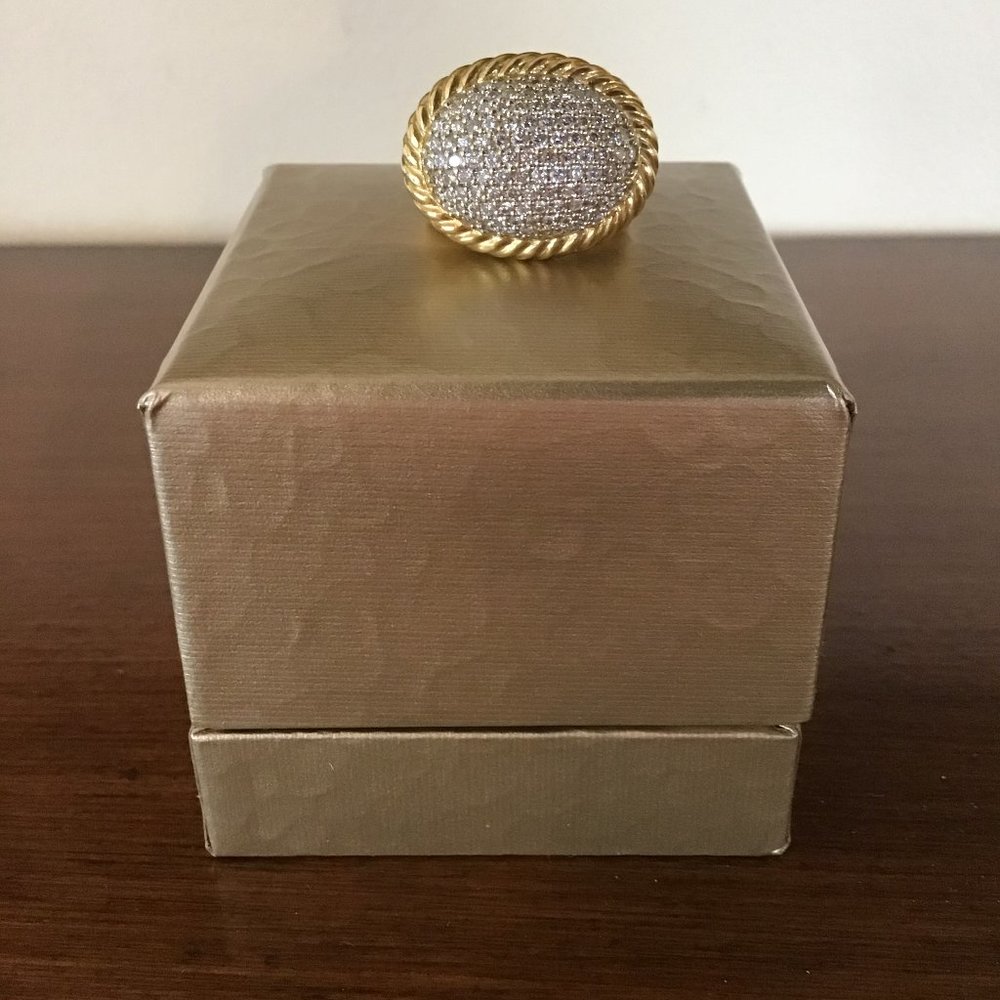 18KT Gold Diamond David Yurman Ring